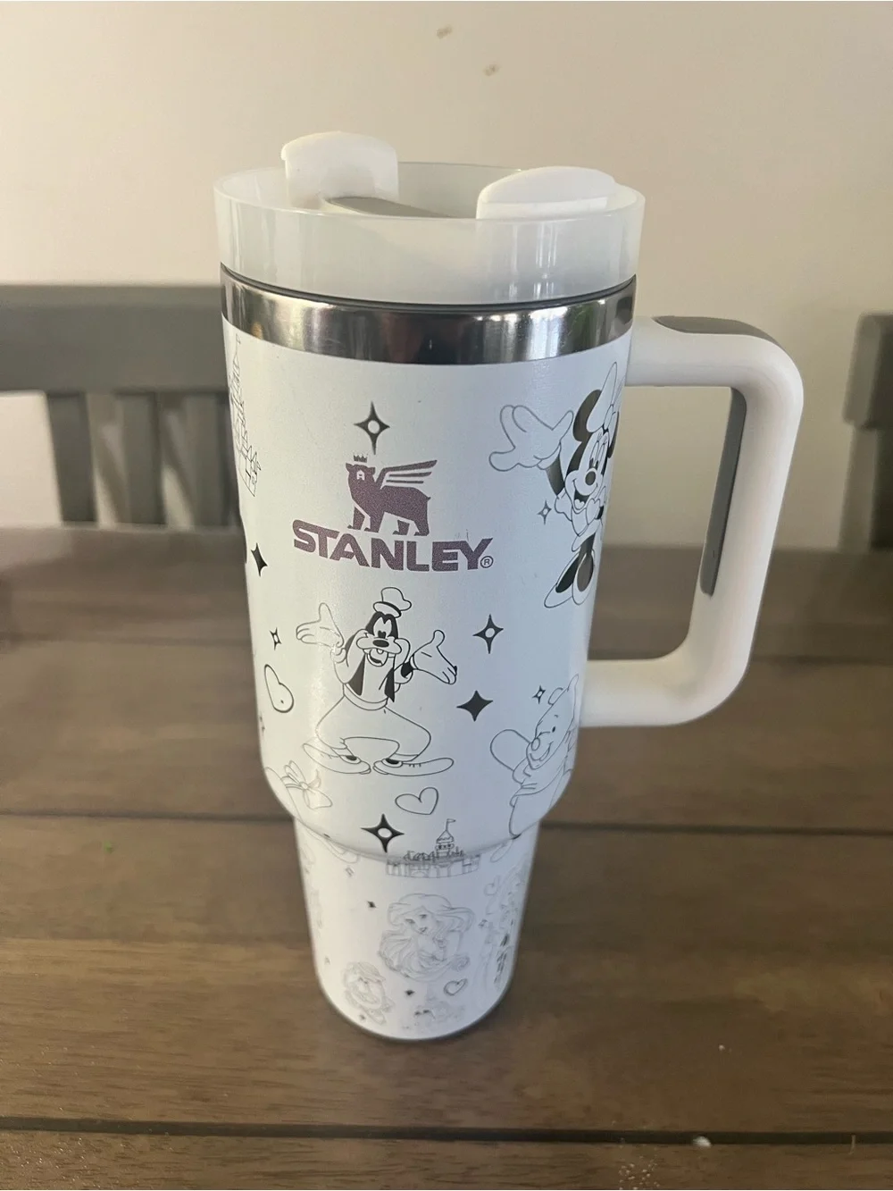 Stanley White Disney Character Travel Mug with Handle